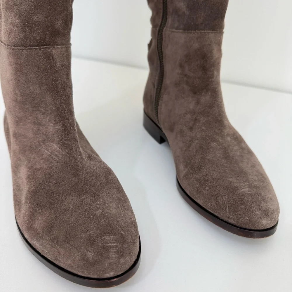 Frye‎ Tina Tassel Lace Back Suede Over The Knee Boots Size 5.5